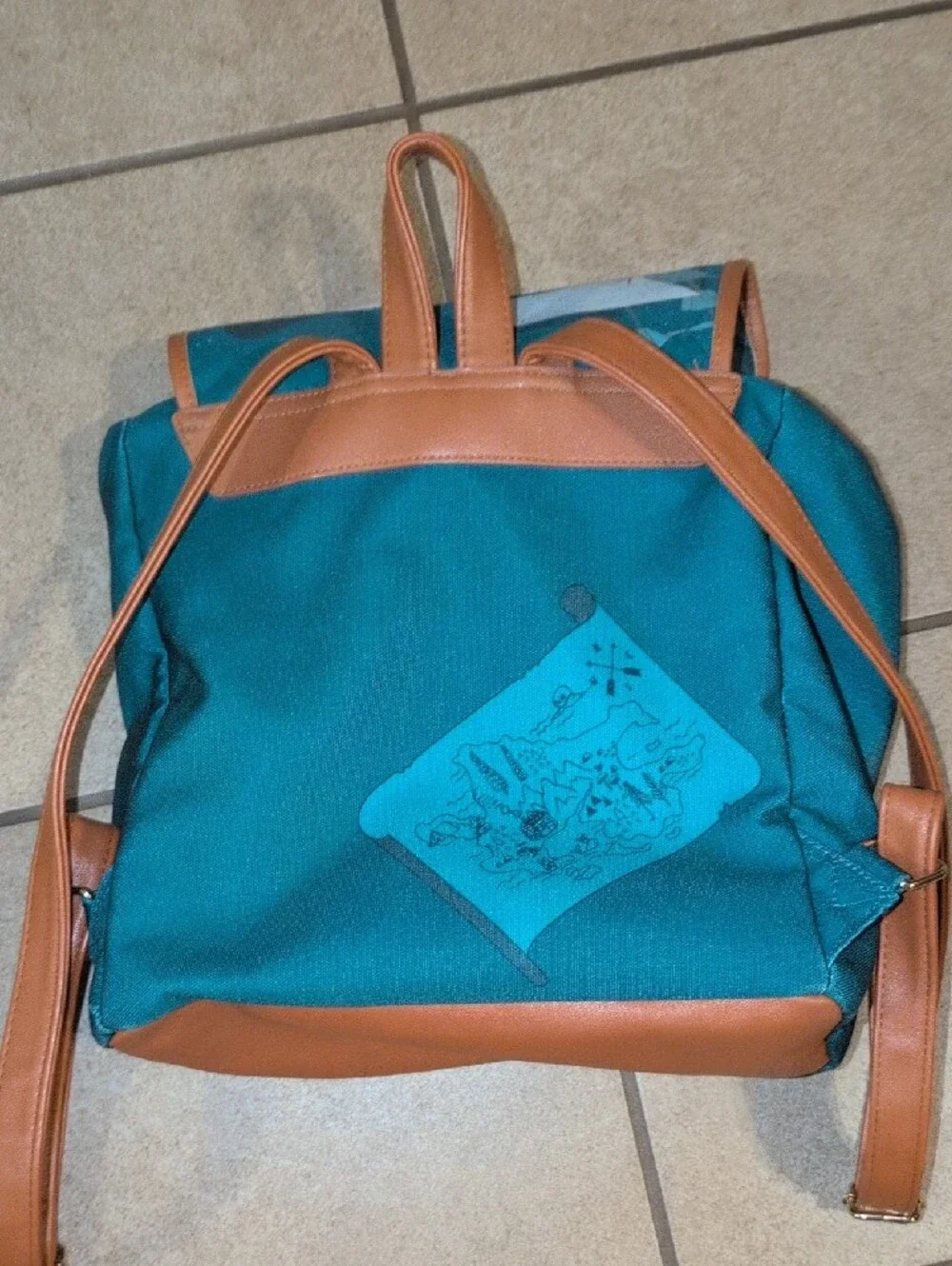 Loungefly Disney Green and Brown Peter Pan Patch Backpack